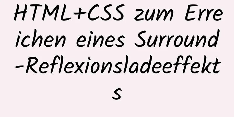 HTML+CSS zum Erreichen eines Surround-Reflexionsladeeffekts