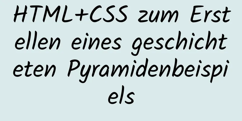 HTML+CSS zum Erstellen eines geschichteten Pyramidenbeispiels