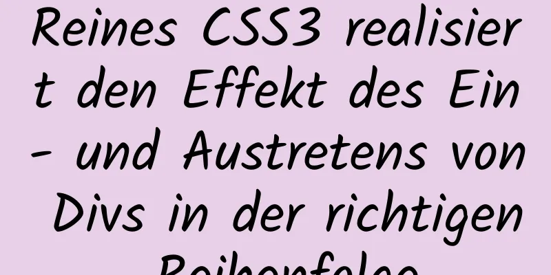 Reines CSS3 realisiert den Effekt des Ein- und Austretens von Divs in der richtigen Reihenfolge