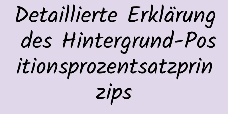 Detaillierte Erklärung des Hintergrund-Positionsprozentsatzprinzips