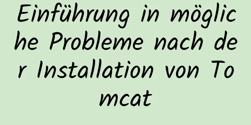 Einführung in mögliche Probleme nach der Installation von Tomcat