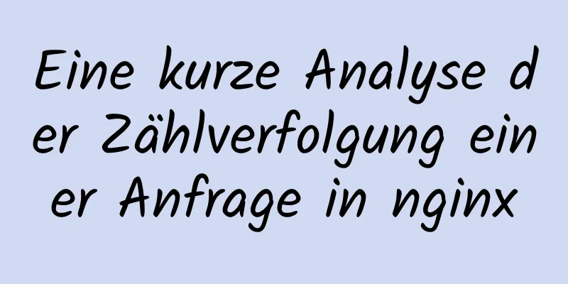 Eine kurze Analyse der Zählverfolgung einer Anfrage in nginx