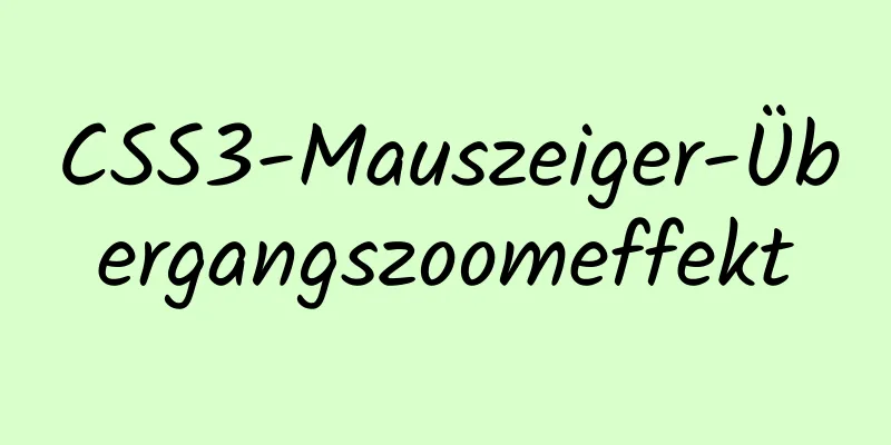 CSS3-Mauszeiger-Übergangszoomeffekt