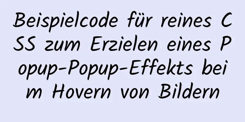 Beispielcode für reines CSS zum Erzielen eines Popup-Popup-Effekts beim Hovern von Bildern