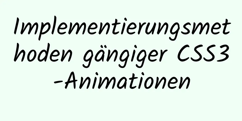 Implementierungsmethoden gängiger CSS3-Animationen