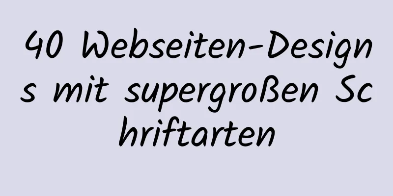 40 Webseiten-Designs mit supergroßen Schriftarten