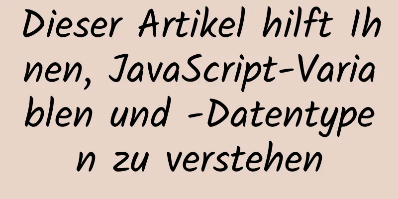 Dieser Artikel hilft Ihnen, JavaScript-Variablen und -Datentypen zu verstehen