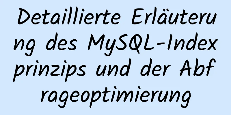 Detaillierte Erläuterung des MySQL-Indexprinzips und der Abfrageoptimierung