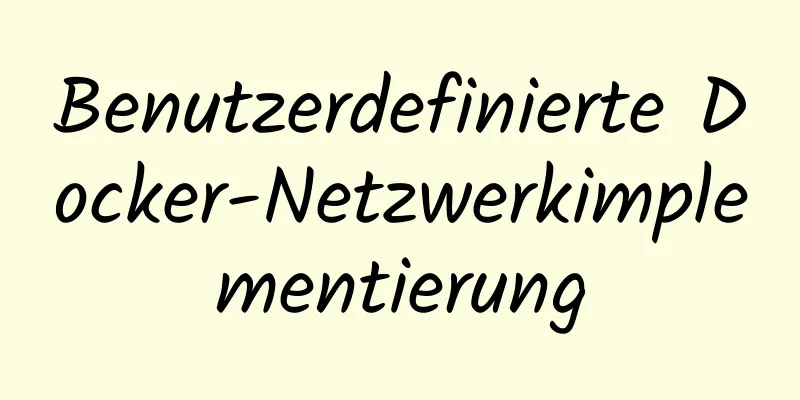 Benutzerdefinierte Docker-Netzwerkimplementierung