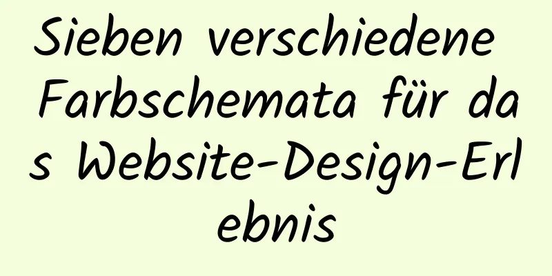 Sieben verschiedene Farbschemata für das Website-Design-Erlebnis