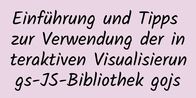 Einführung und Tipps zur Verwendung der interaktiven Visualisierungs-JS-Bibliothek gojs