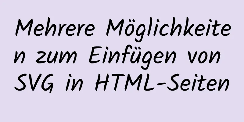 Mehrere Möglichkeiten zum Einfügen von SVG in HTML-Seiten