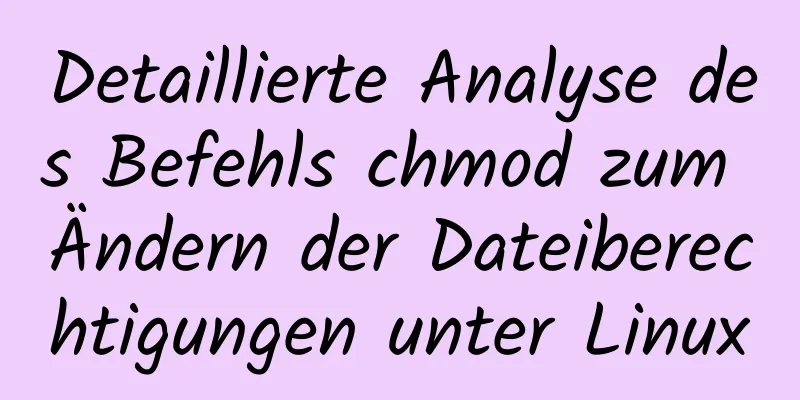 Detaillierte Analyse des Befehls chmod zum Ändern der Dateiberechtigungen unter Linux