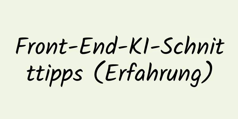 Front-End-KI-Schnitttipps (Erfahrung)