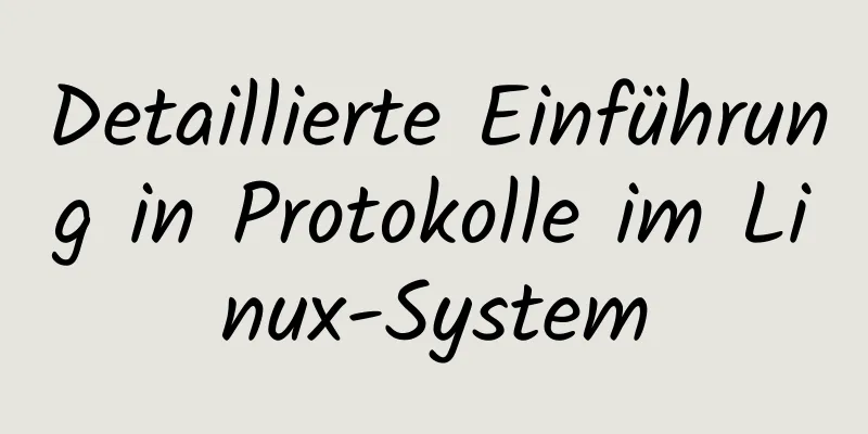 Detaillierte Einführung in Protokolle im Linux-System