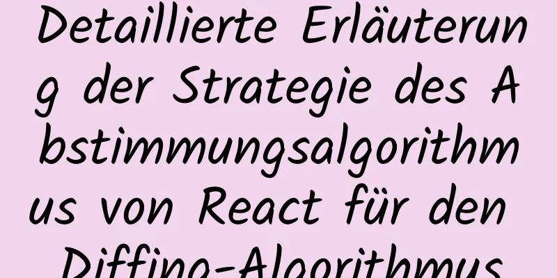 Detaillierte Erläuterung der Strategie des Abstimmungsalgorithmus von React für den Diffing-Algorithmus