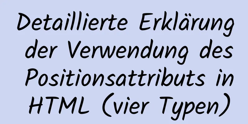 Detaillierte Erklärung der Verwendung des Positionsattributs in HTML (vier Typen)