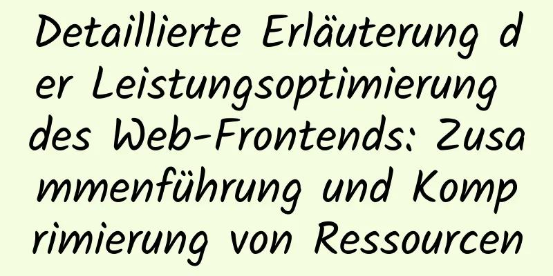 Detaillierte Erläuterung der Leistungsoptimierung des Web-Frontends: Zusammenführung und Komprimierung von Ressourcen