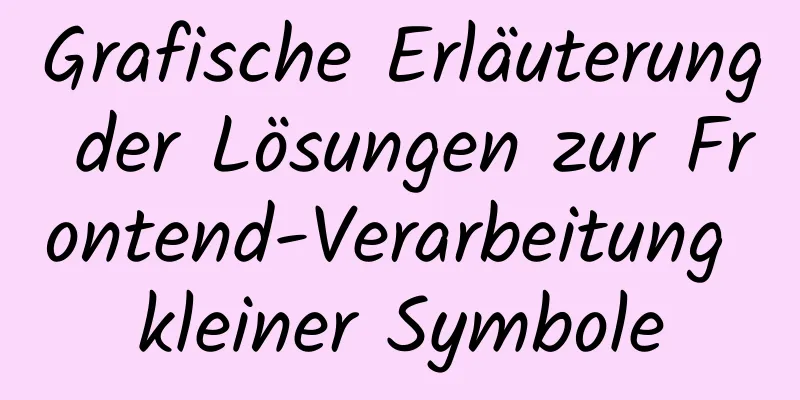 Grafische Erläuterung der Lösungen zur Frontend-Verarbeitung kleiner Symbole