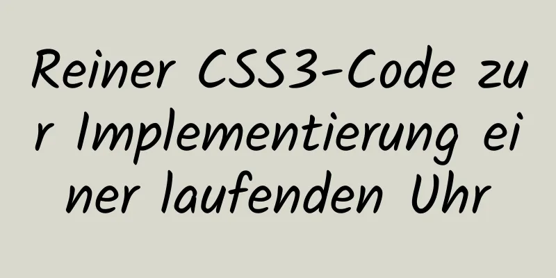 Reiner CSS3-Code zur Implementierung einer laufenden Uhr