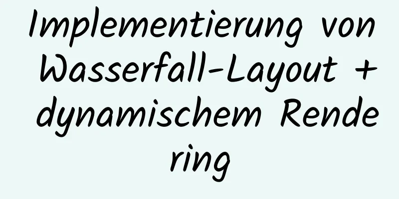 Implementierung von Wasserfall-Layout + dynamischem Rendering