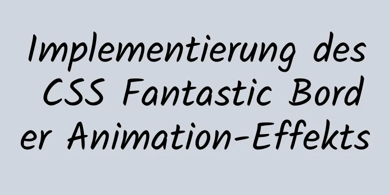 Implementierung des CSS Fantastic Border Animation-Effekts