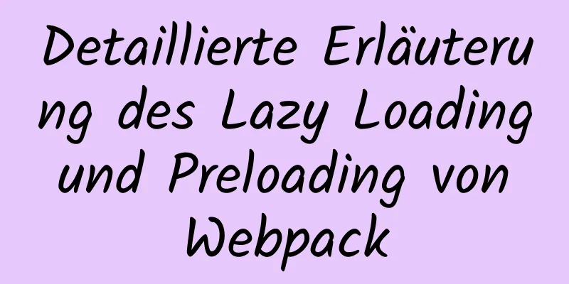 Detaillierte Erläuterung des Lazy Loading und Preloading von Webpack