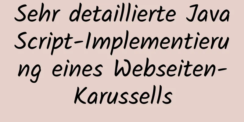 Sehr detaillierte JavaScript-Implementierung eines Webseiten-Karussells