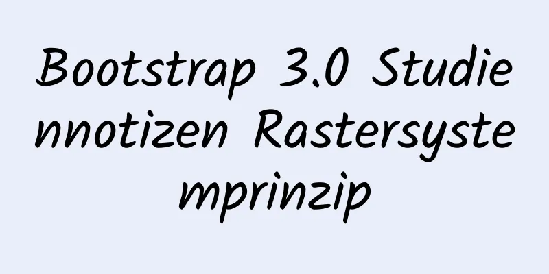 Bootstrap 3.0 Studiennotizen Rastersystemprinzip