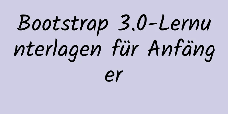 Bootstrap 3.0-Lernunterlagen für Anfänger