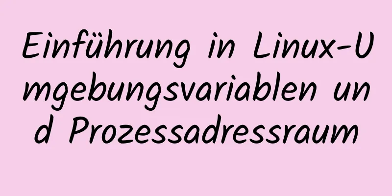 Einführung in Linux-Umgebungsvariablen und Prozessadressraum