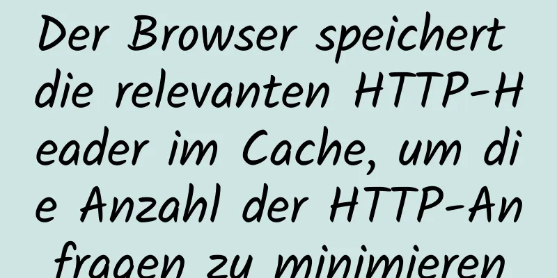 Der Browser speichert die relevanten HTTP-Header im Cache, um die Anzahl der HTTP-Anfragen zu minimieren