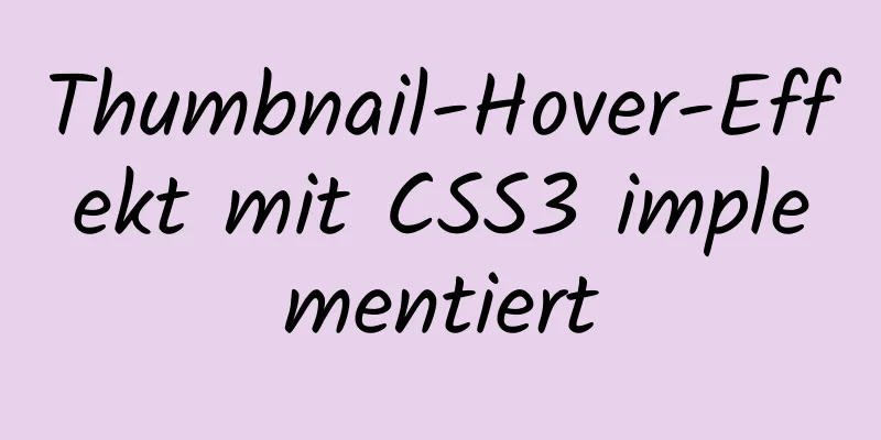 Thumbnail-Hover-Effekt mit CSS3 implementiert