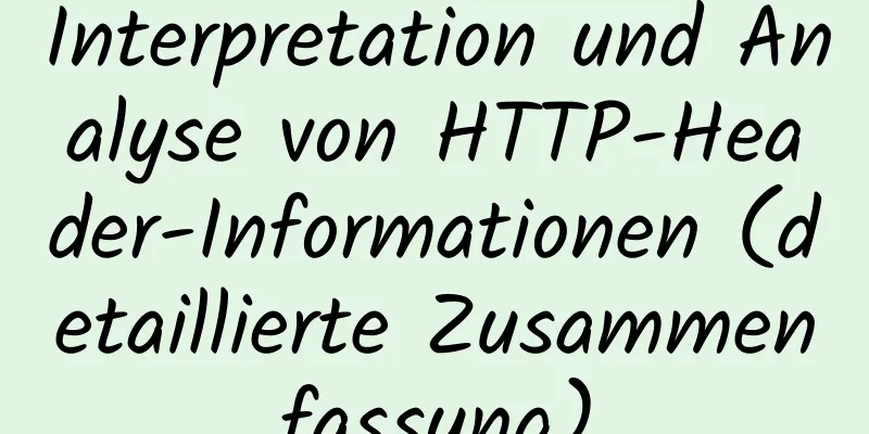 Interpretation und Analyse von HTTP-Header-Informationen (detaillierte Zusammenfassung)