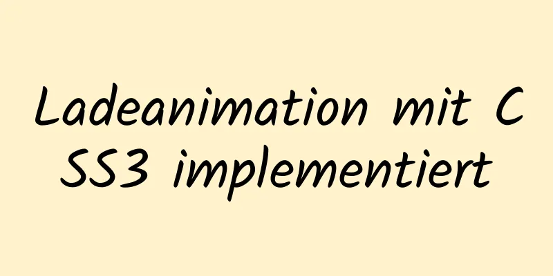 Ladeanimation mit CSS3 implementiert