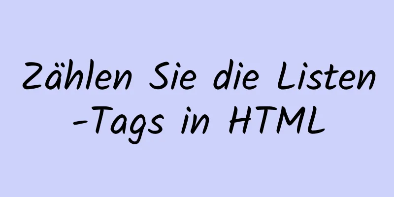 Zählen Sie die Listen-Tags in HTML