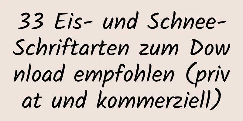 33 Eis- und Schnee-Schriftarten zum Download empfohlen (privat und kommerziell)