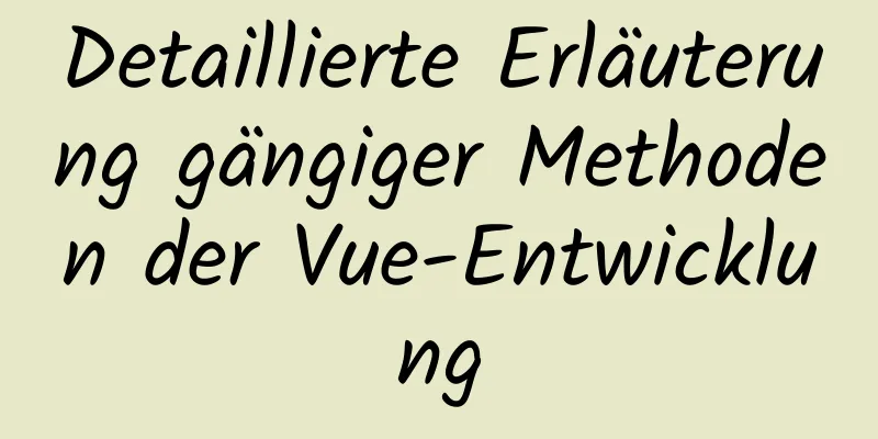 Detaillierte Erläuterung gängiger Methoden der Vue-Entwicklung