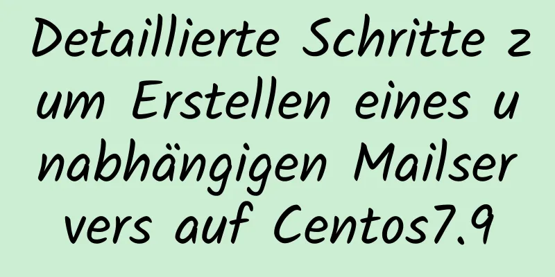 Detaillierte Schritte zum Erstellen eines unabhängigen Mailservers auf Centos7.9