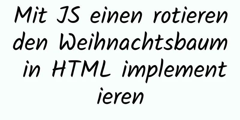 Mit JS einen rotierenden Weihnachtsbaum in HTML implementieren