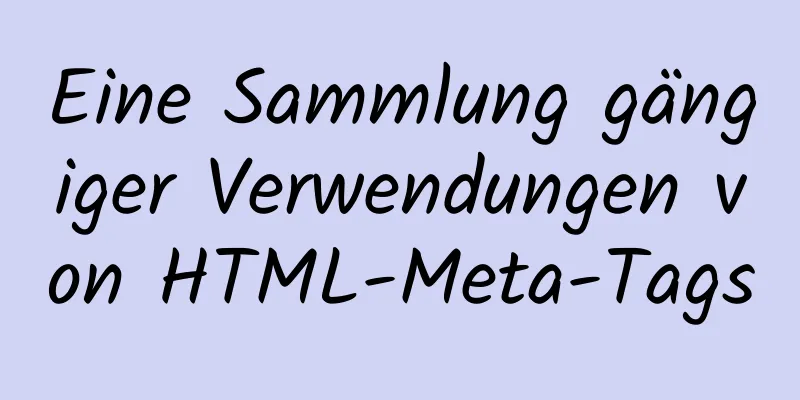 Eine Sammlung gängiger Verwendungen von HTML-Meta-Tags