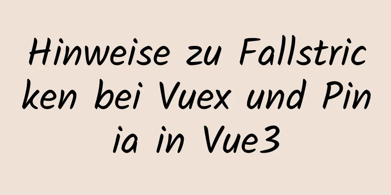 Hinweise zu Fallstricken bei Vuex und Pinia in Vue3