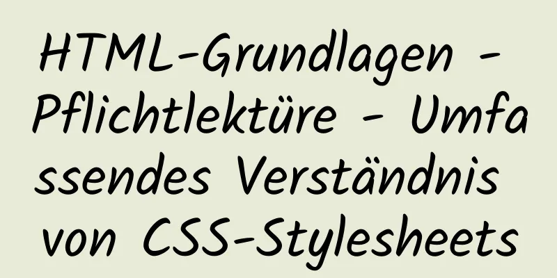 HTML-Grundlagen - Pflichtlektüre - Umfassendes Verständnis von CSS-Stylesheets