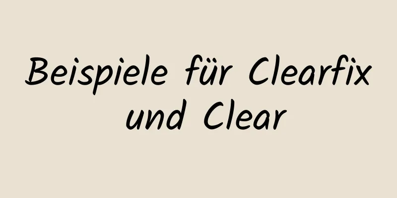 Beispiele für Clearfix und Clear