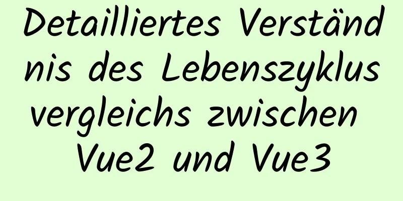 Detailliertes Verständnis des Lebenszyklusvergleichs zwischen Vue2 und Vue3