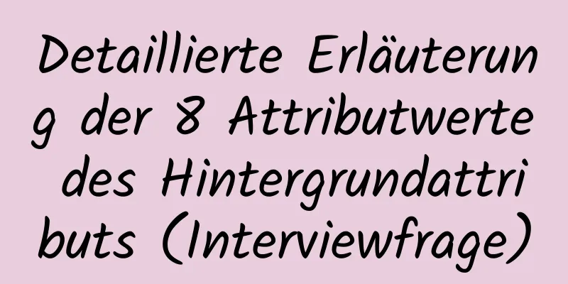 Detaillierte Erläuterung der 8 Attributwerte des Hintergrundattributs (Interviewfrage)