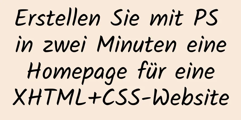 Erstellen Sie mit PS in zwei Minuten eine Homepage für eine XHTML+CSS-Website