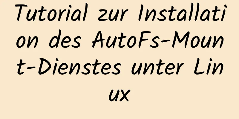 Tutorial zur Installation des AutoFs-Mount-Dienstes unter Linux