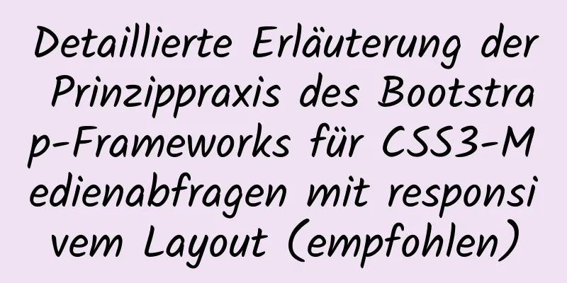 Detaillierte Erläuterung der Prinzippraxis des Bootstrap-Frameworks für CSS3-Medienabfragen mit responsivem Layout (empfohlen)