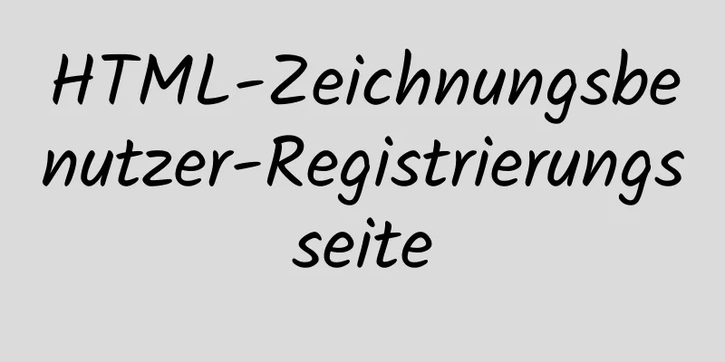 HTML-Zeichnungsbenutzer-Registrierungsseite